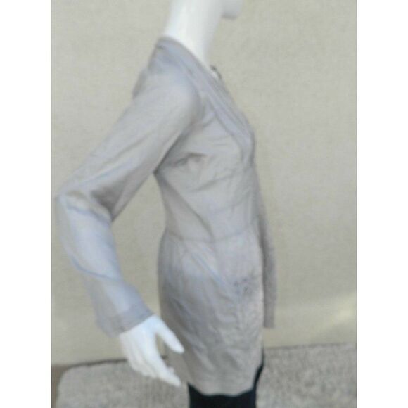 Johnny Was Blouse Gray Silk Eyelet Embroidered Shirt Small - Picture 4 of 10